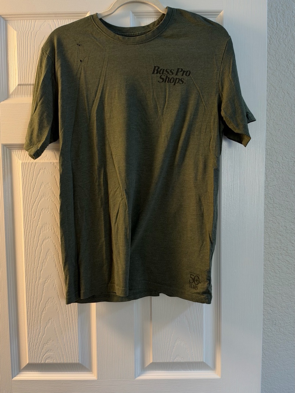 Bass Pro Shops Olive Tee with Subtle Chest Logo